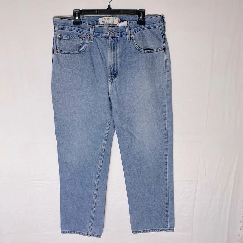 Vintage Levi’s Slim Fit Light Wash Jeans 35 Normcore Dadcore Retro Grunge